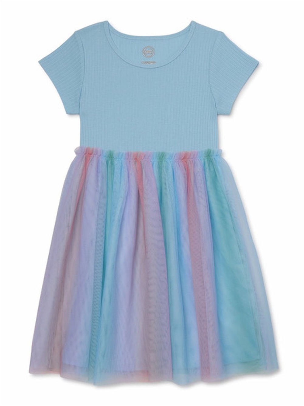 Girls' Light Blue Pastel Tulle Dress XL Plus